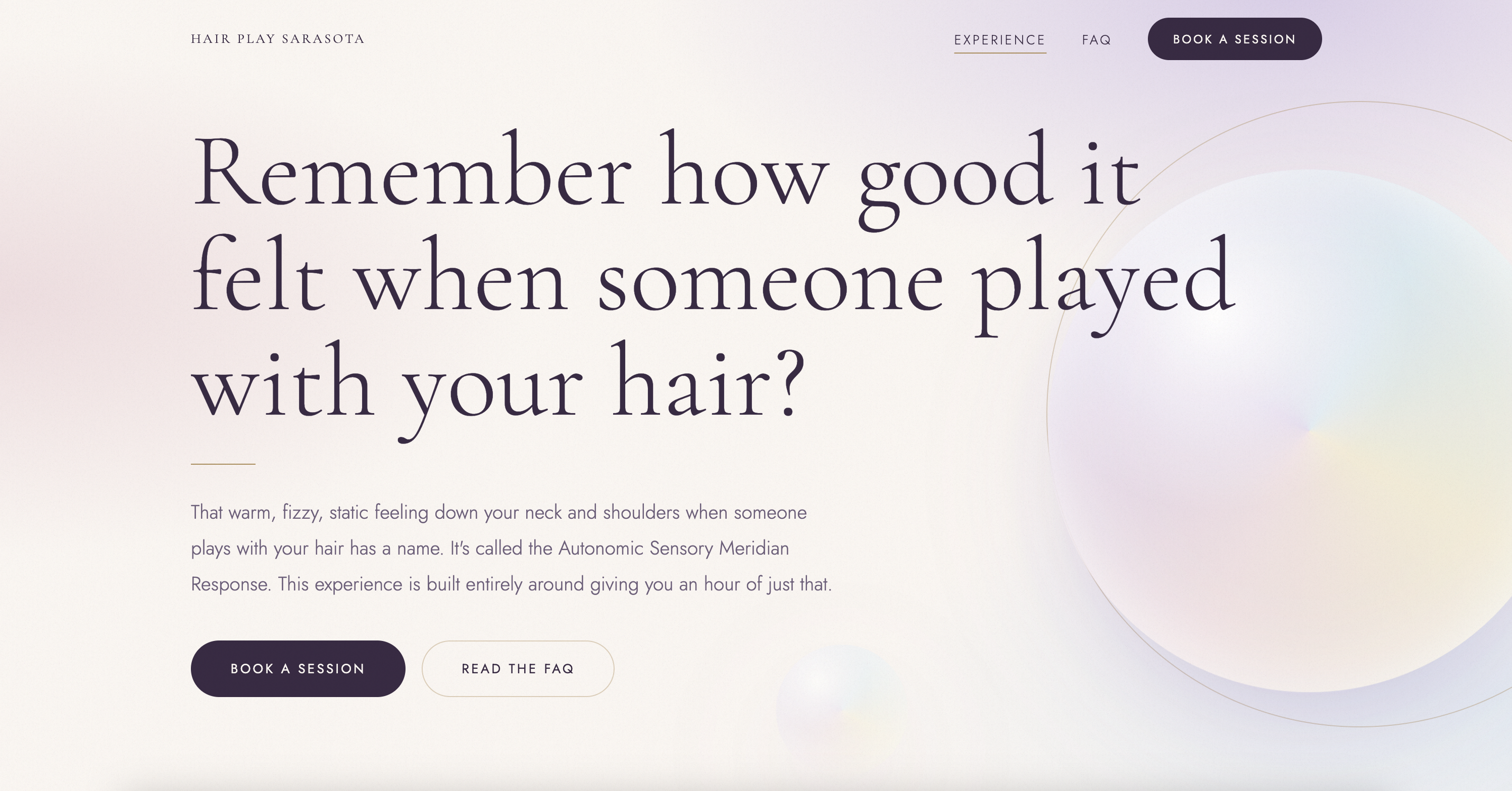 Hair Play Sarasota desktop website